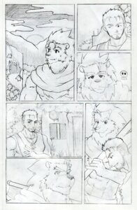 Rating: Questionable Score: 0 Tags: abs blaion cloud comic duo e621 felid human lion male mammal monochrome mountain muscular pantherine sky sun traditional_media_(artwork) User: bunchy7s