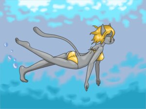 Rating: Safe Score: 0 Tags: 4:3 bikini breasts butt clothed clothing domestic_cat e621 felid feline felis female mammal skimpy solo swimming swimwear tail tight_clothing two-piece_swimsuit underwater water zody300 User: bunchy7s