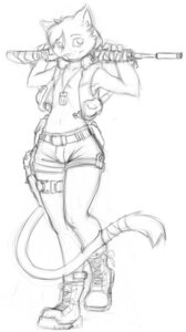 Rating: Safe Score: 0 Tags: bandage clothing dog_tags e621 felid femboy gun legs_together male mammal monochrome ranged_weapon solo tail tetarga topwear vest weapon User: bunchy7s