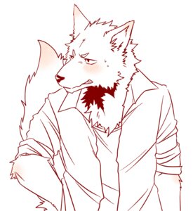 Rating: Safe Score: 0 Tags: anthro blush canid canine canis clothing e621 fur kemono male mammal solo white_body white_fur wolf 嫁兼 User: bunchy7s