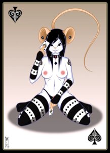 Rating: Explicit Score: 0 Tags: ace_of_spades alternative_fashion anthro arm_warmers armwear biped black_border black_hair border breasts brown_eyes butt card card_template clothed clothing collar e621 ear_piercing emo female galacticmichi genitals hair hi_res holding_card holding_object holding_single_card house_mouse kneeling legwear looking_at_viewer mammal markings mouse murid murine nipples panties pattern_armwear pattern_clothing piercing pinup playing_card playing_card_template pose red_eyes rodent solo spade_tattoo spades_(suit) stockings striped_armwear striped_clothing stripes suit_symbol tattoo topless underwear vulva User: bunchy7s