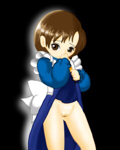 Rating: Explicit Score: 0 Tags: 1girls black_background brown_eyes brown_hair cleft_of_venus cowboy_shot elli_(harvest_moon) female harvest_moon maid no_panties pussy rule34 simple_background solo standing tagme uncensored User: bunchy7s