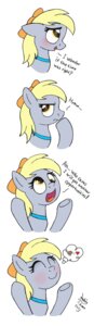 Rating: Safe Score: 0 Tags: 2013 absurd_res blonde_hair blush comic derpy_hooves_(mlp) dialogue e621 english_text equid equine female feral food friendship_is_magic fur grey_body grey_fur hair happy hasbro hi_res horse joakaha mammal muffin my_little_pony pony simple_background smile solo text white_background yellow_eyes User: bunchy7s