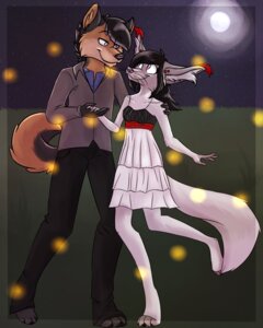 Rating: Safe Score: 0 Tags: 4:5 ambient_arthropod ambient_insect an0rable anthro arthropod beetle canid canine canis clothing dancing demirae_royale demon domestic_dog dress duo e621 elateroid female firefly fox hell hellion hi_res insect male male/female mammal moon night rex_(rexroyale) star wolf User: bunchy7s