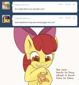 Rating: Safe Score: 0 Tags: 2012 accessory amber_eyes apple_bloom_(mlp) applejack_(mlp) blonde_hair bow_(feature) bow_accessory bow_ribbon dialogue duo e621 earth_pony english_text equid equine female feral freckles friendship_is_magic fur hair hair_accessory hair_bow hair_ribbon hasbro horse mammal micro my_little_pony orange_body orange_fur pony raikoh-illust red_hair ribbons simple_background size_difference smile text tumblr white_background yellow_body yellow_fur User: bunchy7s Rating: Safe Score: 0 Tags: 2012 accessory amber_eyes apple_bloom_(mlp) applejack_(mlp) blonde_hair bow_(feature) bow_accessory bow_ribbon dialogue duo e621 earth_pony english_text equid equine female feral freckles friendship_is_magic fur hair hair_accessory hair_bow hair_ribbon hasbro horse mammal micro my_little_pony orange_body orange_fur pony raikoh-illust red_hair ribbons simple_background size_difference smile text tumblr white_background yellow_body yellow_fur User: bunchy7s