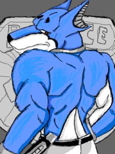 Rating: Questionable Score: 0 Tags: 2008 3:4 anthro big_muscles black_body black_fur blue_body blue_fur brown_eyes canid canine canis clothed clothing doggie_kruger domestic_dog e621 frown fur looking_back male mammal muscular muscular_anthro muscular_male power_rangers rear_view sketch solo thegreatmatsutzu topless white_body white_fur User: bunchy7s