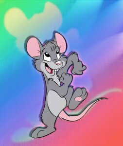 Rating: Safe Score: 0 Tags: 2009 3_toes 4_fingers abstract_background ambiguous_gender anthro barefoot black_eyes buckteeth dancing e621 featureless_crotch feet fingers fur goldenrod_(artist) grey_body grey_feet grey_fur happy hi_res house_mouse looking_up mammal mouse murid murine nude open_mouth pawpads pink_nose rainbow rainbow_background raised_leg rodent simple_background smile soles solo tail teeth toes User: bunchy7s