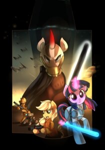 Rating: Safe Score: 0 Tags: applejack_(mlp) assassin_droid bastila_shan black_lightsaber blonde_hair blue_lightsaber cape clothed clothing crossover darth_malak e621 earth_pony equid equine fan_character female feral freckles friendship_is_magic fur glowing green_eyes group gun hair hasbro hi_res hk-47 hk-series_assassin_droid horn horse lightsaber long_hair looking_at_viewer machine magic mammal melee_weapon multicolored_hair my_little_pony mythological_creature mythological_equine mythology open_mouth orange_body orange_fur pony purple_eyes purple_hair ranged_weapon robot spacecraft star_wars star_wars:_knights_of_the_old_republic sword t3-m4 twilight_sparkle_(mlp) two_tone_hair unicorn vehicle weapon xnightmelody User: bunchy7s