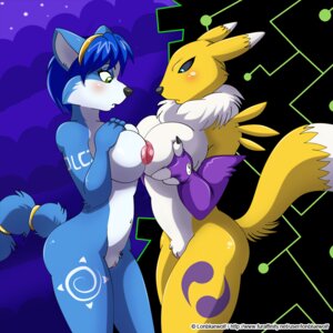 Rating: Explicit Score: 0 Tags: 1:1 2010 abstract_background anthro armwear armwear_only asymmetrical_breast_frottage bandai_namco big_breasts black_sclera blue_body blue_eyes blue_fur blue_hair blush breast_size_difference breast_squish breasts breasts_frottage bridal_gauntlets bridal_gauntlets_only butt canid canine cheek_tuft clothing comparing comparing_breasts countershading crossover detailed_background digimon digimon_(species) digital_media_(artwork) dipstick_ears dipstick_tail duo e621 ear_markings embarrassed eyebrows eyelashes facial_markings facial_tuft female female/female fox fur genitals green_eyes hair hand_on_breast head_markings krystal_(star_fox) lonbluewolf looking_down mammal markings mostly_nude multicolored_body multicolored_ears multicolored_fur multicolored_tail navel neck_tuft nintendo nipples nipples_touching nude renamon rubbing short_hair side_view squish standing star_fox tail tail_markings text tuft two_tone_body two_tone_fur two_tone_tail vulva white_body white_fur white_tail yellow_body yellow_fur yellow_tail yin_yang User: bunchy7s