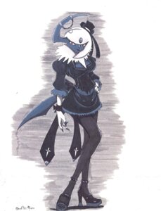 Rating: Questionable Score: 0 Tags: 2011 absol absurd_res alternative_fashion anthro biped breasts chain clothing e621 english_text female footwear generation_3_pokemon ghstkatt goth gothic_lolita hair hat headgear headwear hi_res high_heels j-fashion kuro_lolita legwear lolita_(fashion) looking_at_viewer nintendo pokemon pokemon_(species) pokemorph shoes smile solo stockings text victorian_goth white_hair User: bunchy7s