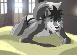Rating: Questionable Score: 0 Tags: 2012 anthro canid canine canis detailed_background e621 inside male mammal solo uk_wolfie wolf User: bunchy7s
