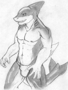 Rating: Explicit Score: 0 Tags: anthro aquatic artimas biped bulge clothed clothing e621 fangs fin fish gills graphite_(artwork) greyscale male monochrome muscular muscular_anthro muscular_male open_mouth shark sketch skimpy solo speedo standing swimwear tail teeth topless traditional_media_(artwork) User: bunchy7s
