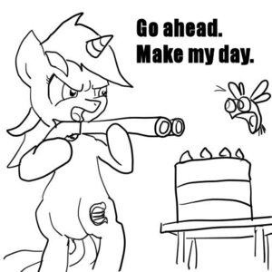 Rating: Safe Score: 0 Tags: 1:1 black_and_white cake dessert dirty_harry duo e621 equid equine female feral food friendship_is_magic gun hasbro holding_gun holding_object holding_ranged_weapon holding_weapon horn low_res lyra_heartstrings_(mlp) mammal monochrome my_little_pony mythological_creature mythological_equine mythology parasprite_(mlp) quadruped ranged_weapon shotgun simple_background tail toony unicorn unknown_artist weapon User: bunchy7s
