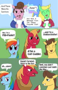 Rating: Safe Score: 0 Tags: big_macintosh_(mlp) blue_body blue_eyes blue_fur brown_hair caramel_(mlp) comic dialogue e621 earth_pony english_text equid equine female feral friendship_is_magic fur green_eyes group hair hasbro horse innuendo male male/male mammal multicolored_hair my_little_pony news orange_hair pink_eyes pony rainbow_dash_(mlp) rainbow_hair speech_bubble text unknown_artist User: bunchy7s