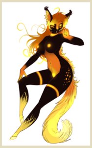 Rating: Questionable Score: 0 Tags: 5:8 anthro bioluminescence border breasts e621 female feralise glowing looking_at_viewer nimbus_(feralise) nipples nude simple_background solo tail white_background yellow_border User: bunchy7s