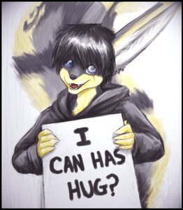 Rating: Safe Score: 0 Tags: 5_fingers anthro big_ears big_tail black_hair blue_eyes canid canine canis clothing dakota_(dakotapaw) domestic_dog e621 english_text fingers fluffy fluffy_tail fur grey_eyes hair heterochromia holding_object holding_sign hoodie hug huge_tail husky hybrid lagomorph leporid lol_comments looking_away male mammal markings nordic_sled_dog open_mouth rabbit ring_(marking) ringed_tail scar sign simple_background skepsisfox solo spitz striped_markings striped_tail stripes tail tail_markings teeth text tongue topwear unavailable_at_source white_background yellow_body yellow_fur User: bunchy7s