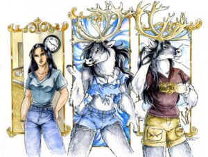 Rating: Safe Score: 0 Tags: 2007 angry anthro base_one_layout basic_sequence beverage black_hair bottomwear breasts camel_toe clenched_teeth clock clothing deer denim denim_bottomwear denim_clothing e621 female group hair heather_bruton human human_to_anthro inside jeans linear_sequence long_hair mammal navel new_world_deer one_row_layout outside pants reindeer sequence shirt species_transformation teeth three_frame_image three_frame_sequence topwear torn_clothing traditional_media_(artwork) transformation transformation_sequence User: bunchy7s