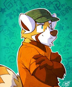 Rating: Safe Score: 0 Tags: 2011 4_fingers ailurid anthro baseball_cap blue_eyes brown_body brown_fur claws clothed clothing crossed_arms e621 fingers fur hat headgear headwear hi_res male mammal orange_body orange_fur outline red_panda shirt side_view smile solo super-tuler t-shirt tail tavi toony topwear white_body white_fur User: bunchy7s
