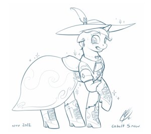 Rating: Safe Score: 0 Tags: 2012 blue_and_white blush bodily_fluids clothed clothing cobalt_snow conditional_dnp digital_drawing_(artwork) digital_media_(artwork) dress e621 ear_piercing english_text equid equine fan_character feather_ornament female feral footwear grin hair hasbro hat hat_feather hat_ornament headgear headwear horn jewelry line_art looking_at_viewer loose_feather mammal monochrome my_little_pony mythological_creature mythological_equine mythology necklace one_leg_up piercing quadruped raised_leg shoes short_hair signature simple_background smile solo sparkles sweat text unicorn white_background User: bunchy7s
