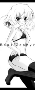 Rating: Questionable Score: 0 Tags: 1girls ass bell_zephyr blush bra braid female flat_chest hair_ribbon lingerie monochrome night_wizard panties puranaria ribbon rule34 solo thighhighs underwear User: bunchy7s