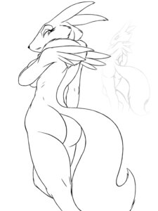 Rating: Questionable Score: 0 Tags: 3:4 anthro bandai_namco black_and_white breasts butt canid canine daxzor digimon digimon_(species) e621 female fur glance hi_res inks mammal monochrome nude rear_view renamon shy side_boob solo tail User: bunchy7s