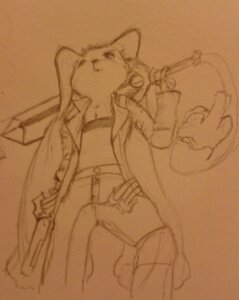 Rating: Safe Score: 0 Tags: 1_eye anthro breasts capcom cleavage clothed clothing devil_may_cry e621 female generation_4_pokemon generation_6_pokemon grandfathered_content gun honedge lagomorph lopunny mammal melee_weapon monochrome nintendo pokemon pokemon_(species) ranged_weapon simple_background solo sword toony topwear tube_top vono weapon User: bunchy7s