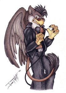 Rating: Safe Score: 0 Tags: 2003 2_the_ranting_gryphon anthro avian beak biped brown_body brown_feathers brown_fur clothed clothing e621 electronics eyewear feathered_wings feathers fur glasses graphite_(artwork) gryphon hi_res holding_microphone holding_object jessie_t_wolf looking_at_viewer male microphone mythological_avian mythological_creature mythology signature simple_background solo standing tail traditional_media_(artwork) tuft white_background wings User: bunchy7s