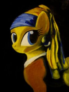 Rating: Safe Score: 0 Tags: 3:4 absurd_res digital_media_(artwork) digital_painting_(artwork) e621 ear_piercing equid equine female friendship_is_magic girl_with_a_pearl_earring hasbro hi_res horse inspired_by_formal_art invalid-david johannes_vermeer mammal my_little_pony painting_(artwork) piercing pony solo User: bunchy7s