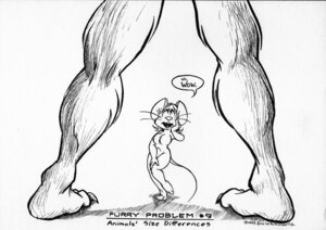 Rating: Questionable Score: 0 Tags: 1993 3_toes ambiguous_species anthro barefoot breasts claws copyright_symbol dialogue duo e621 english_text eric_schwartz feet female fur furry_problems hair mammal micro monochrome mouse murid murine on_one_leg plantigrade rodent simple_background size_difference standing symbol tail tall text toes white_background User: bunchy7s