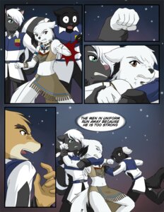 Rating: Safe Score: 0 Tags: anthro black_markings canid canine canis clothed clothing comic e621 english_text female feral fight fur iuana_(raven_wolf) jackal kurapika louis_mort male mammal markings mephitid midriff navel raven_wolf skunk striped_markings striped_skunk striped_tail stripes tail tail_markings text tribe white_body white_fur wolf zack_magellan User: bunchy7s