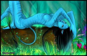 Rating: Explicit Score: 0 Tags: 2009 alien alien_humanoid black_border black_hair blue_body border braided_hair breasts dagger_leonelli detailed_background e621 ear_piercing female forest hair humanoid humanoid_pointy_ears james_cameron's_avatar looking_at_viewer lying majime na'vi nature nipples not_furry nude on_back outside piercing plant pointy_ears pose scar solo stripes tail tree wood yellow_eyes User: bunchy7s