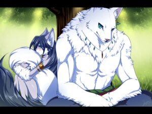 Rating: Safe Score: 0 Tags: 4:3 anthro black_bars canid canine canis duo e621 female hug kituneno-lullaby letterbox male mammal outside tail wolf User: bunchy7s
