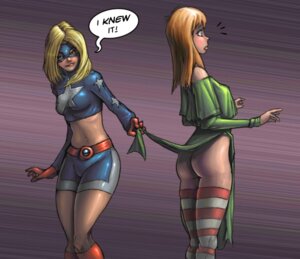 Rating: Explicit Score: 0 Tags: 2girls ass blonde_hair courtney_whitmore cyclone_(dc) dc dc_comics dress female green_dress jsa justice_society_of_america long_hair maxine_hunkel multiple_females multiple_girls no_panties red_hair rule34 star-spangled_kid stargirl thick_thighs thighhighs yuri User: bunchy7s