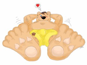 Rating: Questionable Score: 0 Tags: 4:3 bear blush bottomwear bulge clothing e621 hands_behind_head heart_symbol hi_res male mammal one_eye_closed roypb shirtless shorts simple_background slightly_chubby solo white_background wink yellow_bottomwear yellow_clothing yellow_shorts User: bunchy7s