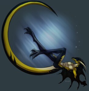 Rating: Questionable Score: 0 Tags: anthro aquatic aquatic_dragon black_membrane blue_eyes bubble centrifuge countershading dragon e621 feet fin frill_(anatomy) head_crest head_frill hi_res horn kohlgarlym long_tail male membrane_(anatomy) membranous_frill mythological_creature mythological_scalie mythology nude scalie solo swimming tail toes underwater water webbed_feet wingless_dragon User: bunchy7s