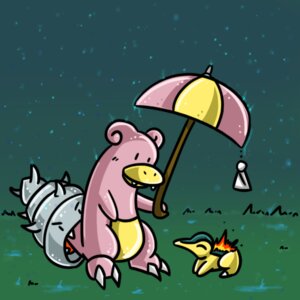 Rating: Safe Score: 0 Tags: 1:1 ambiguous_gender claws cyndaquil dot_eyes drawfag159381 duo e621 fangs fire generation_1_pokemon generation_2_pokemon holding_object holding_umbrella nintendo outside pink_body pokemon pokemon_(species) raining shellder shellder_(slowbro) simple_eyes slowbro teeth umbrella User: bunchy7s