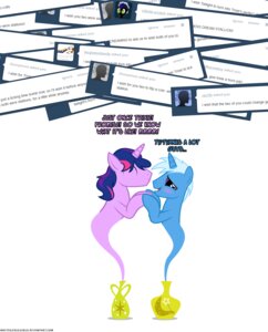 Rating: Safe Score: 0 Tags: alternate_species blue_body blue_fur blush bottle container crossgender dialogue duo e621 english_text equid equine friendship_is_magic ftm_crossgender fur genie hair hasbro hi_res horn kissing male male/male mammal multicolored_hair my_little_pony mythological_creature mythological_equine mythology navitaserussirus purple_body purple_eyes purple_fur purple_hair simple_background text trixie_(mlp) tumblr twilight_sparkle_(mlp) two_tone_hair unicorn url User: bunchy7s