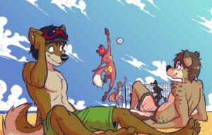 Rating: Safe Score: 0 Tags: analon_(artist) anthro ball beach bikini black_hair black_nose bottomwear brown_body brown_fur brown_hair canid canine canis clothed clothing cloud dobermann domestic_dog e621 eyewear female fluffy fluffy_tail fox fur gloves_(marking) group hair jumping leg_markings male mammal markings net outside pinscher red_hair rodent sciurid seaside shorts skimpy sky smile socks_(marking) sport spots spotted_body spotted_fur sunglasses swimwear tail tree_squirrel two-piece_swimsuit volleyball volleyball_(ball) volleyball_net wolf User: bunchy7s