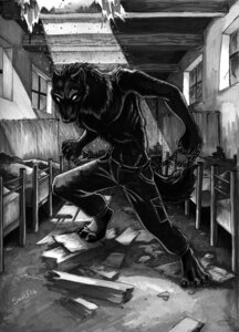Rating: Safe Score: 0 Tags: 2007 anthro canid canine canis caribou_(artist) clothed clothing e621 male mammal monochrome solo topless wolf User: bunchy7s Rating: Safe Score: 0 Tags: 2007 anthro canid canine canis caribou_(artist) clothed clothing e621 male mammal monochrome solo topless wolf User: bunchy7s