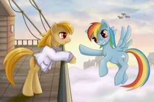Rating: Safe Score: 0 Tags: 2013 3:2 blue_body blue_feathers blue_fur clothing cloud cutie_mark duo e621 equid equine fan_character feathered_wings feathers female feral friendship_is_magic fur hair hasbro jacket mammal multicolored_hair multicolored_tail my_little_pony mythological_creature mythological_equine mythology orange_body orange_fur orange_hair pegasus purple_eyes rainbow_(artist) rainbow_dash_(mlp) rainbow_hair rainbow_tail smile tail topwear wings User: bunchy7s