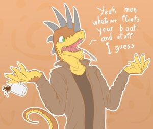 Rating: Safe Score: 0 Tags: anthro beverage clothed clothing coffee container cup cutlery dialogue e621 english_text facial_hair food gesture goatee green_eyes holding_container holding_cup holding_object horn jacket kitchen_utensils lizard male reaction_image reptile scalie shrug solo spoon tail teeth text tongue tools topwear vader-san vader_(vader-san) User: bunchy7s