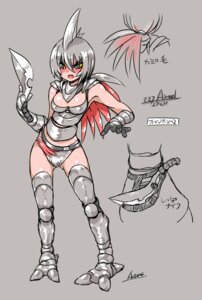 Rating: Questionable Score: 0 Tags: alternate_species aozane armor black_eyes blush bra breasts cleavage clothed clothing e621 female gauntlets generation_2_pokemon gloves greaves hair handwear human humanized mammal melee_weapon nintendo open_mouth panties pokemon pokemon_(species) ponytail skarmory solo sword unconvincing_armor underwear weapon yellow_sclera User: bunchy7s