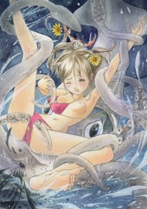 Rating: Explicit Score: 0 Tags: bikini bikini_bottom_pull bikini_top_aside blush breasts brown_hair crab female hair_flower highres marinoe medium_breasts one_eye_closed pink_bikini pixiv_125075 pussy pussy_peek restrained_by_tentacles rule34 spread_legs squid string_bikini stripped_by_tentacles tentacle tentacles_around_arms tentacles_around_legs tentacles_under_clothes undressing User: bunchy7s