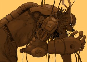 Rating: Questionable Score: 0 Tags: anthro canid canine canis clothed clothing cybernetics cyborg e621 kinoshita-jiroh machine male mammal mechanical_arm science_fiction solo topless wolf User: bunchy7s