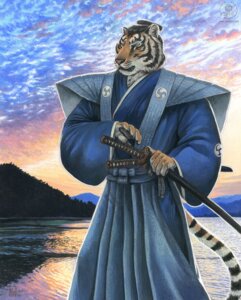 Rating: Safe Score: 0 Tags: 2010 5_fingers anthro asian_clothing biped black_body black_fur black_hair clothed clothing day detailed detailed_background e621 east_asian_clothing felid fingers fully_clothed fur hair japanese_clothing kacey male mammal melee_weapon orange_body orange_fur outside pantherine realistic samurai scabbard sheathed_weapon short_hair solo standing stripes sword tail tiger topknot warrior water weapon whiskers white_body white_fur User: bunchy7s