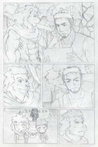 Rating: Questionable Score: 0 Tags: abs blaion comic dialogue e621 felid human korean_text lion male mammal monochrome muscular pantherine text User: bunchy7s