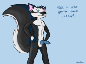 Rating: Explicit Score: 0 Tags: 4:3 anthro balls biped black_nose blue_eyes blue_penis canid canine e621 english_text erection fluffy fox genitals hands_on_hips knot male mammal navel penis pose rcfox solo standing taunting teasing text thefirebeard User: bunchy7s