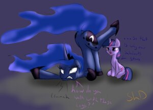 Rating: Questionable Score: 0 Tags: 2012 ass_up blue_body blue_fur blue_hair bodily_fluids body_swap crown cutie_mark dialogue duo e621 english_text equid equine female feral friendship_is_magic fur hair hasbro headgear horn mammal multicolored_hair my_little_pony mythological_creature mythological_equine mythology princess_luna_(mlp) purple_body purple_eyes purple_fur purple_hair shdingo sitting tears text twilight_sparkle_(mlp) two_tone_hair unicorn User: bunchy7s