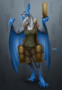 Rating: Safe Score: 0 Tags: anthro blue_eyes bomb bone_frill breasts camo claws clothed clothing digital_media_(artwork) digitigrade e621 explosives female frill_(anatomy) hi_res looking_at_viewer membrane_(anatomy) membranous_wings non-mammal_breasts prehistoric_species pteranodon pteranodontid pterosaur reptile scalie solo vader-san winged_arms wings User: bunchy7s