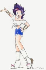 Rating: Safe Score: 0 Tags: blue_eyes breasts cleavage clothed clothing e621 female footwear grandfathered_content hair human human_only keishinkae mammal not_furry pose purple_hair ranko_usa_(character) sandals shoes simple_background skimpy solo standing white_background User: bunchy7s